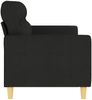 vidaXL 3-Sitzer-Sofa Braun 180 cm Stoff, Schwarz, 198x80 cm Bild 4
