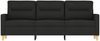 vidaXL 3-Sitzer-Sofa Braun 180 cm Stoff, Schwarz, 198x80 cm Bild 3