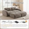 2-Sitzer-Sofa, Chenille, modular mit 2 Hockern, 204 x 171 x 76 cm, Braun Bild 5