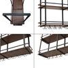 Weinregal Hubro 120x30x85 cm Schwarz/Walnussoptik [en. casa] Bild 5