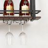 Weinregal Hubro 120x30x85 cm Schwarz/Walnussoptik [en. casa] Bild 4