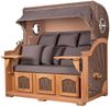 Strandkorb Komplettset - bene living - Ammersee Grande XXL Teak - PE grau - Modell 551 - inkl. Liftersystem Bild 3