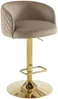 Vente-unique - PERLANITA Barhocker Samt Beige - B 52,5 cm x H 105,5 cm85,5 cm x L 54,5 cm Bild 5