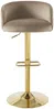Vente-unique - PERLANITA Barhocker Samt Beige - B 52,5 cm x H 105,5 cm85,5 cm x L 54,5 cm Bild 3