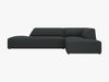 Micadoni Ecksofa Ruby 4-Sitzer Rechts Kord Scala Schwarz Bild 1