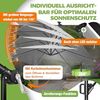 Kesser® Sonnenschirm LED Solar mit Abdeckung, Polyester / Aluminium hellgrau, Ø 300cm Bild 5