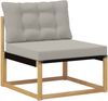 vidaXL Outdoor-Sofagarnitur 9 pcs Weiß und Hellgrau Massivholz Akazie 3388985 Bild 4