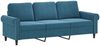 vidaXL 3-Sitzer-Sofa mit Hocker Blau 180 cm Samt 3201224 Bild 4