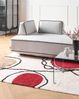 Teppich Baumwolle beige rot 140x200 cm abstraktes Muster Kurzflor BOLAT Bild 3
