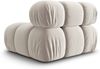 Micadoni Armloses Modul Bellis Samt Bluvel Dunkelbeige Bild 4