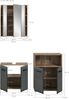 Badkombination (B/H/T: 135x185x30 cm) in schwarz matt und Nox Oak Nachbildung Bild 4