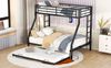 Bett Etagenbett 90(140)x200 cm aus Metall mit Ausziehbett und Leitern – platzsparend, sicher und robust Bild 4