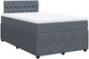 vidaXL Boxspringbett mit Matratze Dunkelgrau 120x190 cm Samt 3287693 Bild 2