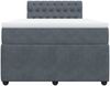 vidaXL Boxspringbett mit Matratze Dunkelgrau 120x190 cm Samt 3287693 Bild 4
