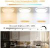 POPOLIC LED Deckenleuchte 24W 3200LM Deckenlampe Flach Dimmbar mit Fernbedienung 3000K-6500K, IP54 Ultra Dünn Schlafzimmer Lampe für Wohnzimmer Küche Badezimmer Bild 2