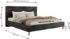 Design Polsterbett LUMARO CLASSIC 140 x 200 cm mit Lattenrost & 12cm hohen Füßen, Doppelbett mit Kopfteil, Konfigurierbar - Dunkelgrau Plüsch Bild 5