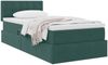 vidaXL Aufbewahrungsbett mit Matratze Dunkelgrün 90 x 190 cm Samt 3370848 Bild 3