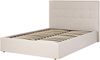 Bett mit Stauraum LORIENT 140 x 200 cm Stoff Beige Bild 5