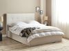 Bett mit Stauraum LORIENT 140 x 200 cm Stoff Beige Bild 3