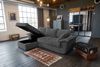 KAWOLA Sofa DAMETO Ecksofa Bettsofa Schlafsofa mit Stauraum Cord grau Recamiere links 77 x 174 x 266 cm Bild 5