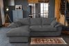 KAWOLA Sofa DAMETO Ecksofa Bettsofa Schlafsofa mit Stauraum Cord grau Recamiere links 77 x 174 x 266 cm Bild 2
