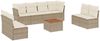 vidaXL 9-tlg. Garten-Sofagarnitur mit Kissen Beige Poly Rattan 3255911 Bild 2