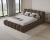 Chilly Möbel Polsterbett Stone Braun Bouclé Stoff 200x200 cm mit Stauraum Quelle 25 Bild 2
