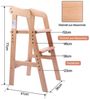 YOLEO Hochstuhl Hochstuhl Mitwachsender Holz Stuhl für kinder 2 - 12 Jahren Bild 3