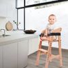 YOLEO Hochstuhl Hochstuhl Mitwachsender Holz Stuhl für kinder 2 - 12 Jahren Bild 2