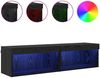 vidaXL TV-Schrankset 2 pcs Schwarz Eichen-Optik 60 x 30 x 30 cm 882965 Bild 4