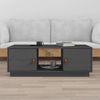 Couchtisch, Sofatisch Grau 100x50x35 cm Massivholz Kiefer Bild 2