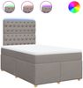 vidaXL Boxspringbett mit Matratze Taupe 120x200 cm Stoff 3293558 Bild 2