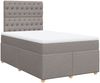 vidaXL Boxspringbett mit Matratze Taupe 120x200 cm Stoff 3293558 Bild 3