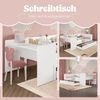 Einzelbett 90×200 cm mit Schreibtisch, Schubladen & Regalen – multifunktionales Holzbett für kleine Räume und Jugendzimmer Bild 5