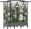 vidaXL Hochbeet mit Rankgitter und Dach Hellgrau 163 x 40 x 129 cm PP 3423107 Bild 3