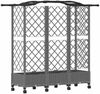 vidaXL Hochbeet mit Rankgitter und Dach Hellgrau 163 x 40 x 129 cm PP 3423107 Bild 5