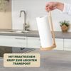 Küchenrollenhalter aus Bambus mit Schutzpads am Boden Bild 5