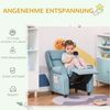 HOMCOM Sessel Kindersofa mit Fußstütze (Kindercouch, 1-St, Kindersessel), Blau 58 x 53 x 70 cm Bild 3