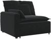 vidaXL Modulares Sofa Endmodul mit Armlehne Kissen Schwarz 100 cm 4104404 Bild 2