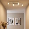 LED Deckenleuchte, nickel-matt, Opal, weiß, rechteckig Bild 2