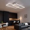LED Deckenleuchte, nickel-matt, Opal, weiß, rechteckig Bild 3