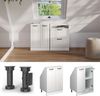 Küchenschrank für Dachschrägen R-Line Weiß Landhaus 60 cm mit 2 Türen Vicco Bild 2