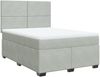 vidaXL Boxspringbett mit Matratze Hellgrau 140x190 cm Samt 3290900 Bild 2