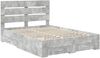 vidaXL Bettrahmen mit Schubladen Beton Grau 140 x 190 cm Holzwerkstoff 3411975 Bild 4