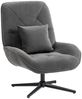 HOMCOM Relaxsessel gepolstert Sessel (Loungesessel, 1-St, Polsterstuhl), für Wohnzimmer, Schlafzimmer, Dunkelgrau Bild 1