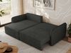 L-förmiges Ecksofa mit Armlehnen, für das Wohnzimmer, Schlaffunktion und Bettkästen, Wellenfeder am Sitz, losen Kissen - MESTO - Dunkelgrau Struktur - linke Seite Bild 4