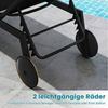 COSTWAY Gartenliege, 1 St, Liegestuhl mit Rollen, 6-stufig verstellbar Bild 3