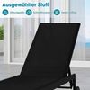 COSTWAY Gartenliege, 1 St, Liegestuhl mit Rollen, 6-stufig verstellbar Bild 4