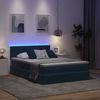 vidaXL LED-Speicherbett mit Matratze Dunkelblau 140 x 200 cm Samt 3371341 Bild 5