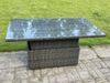 Fimous Gartenmöbel Set aus Polyrattan für den Außenbereich Höhenverstellbarer Esstisch Sofa Set mit Großer Fußhocker Sesseln Dunkelgrau gemischt Bild 5
